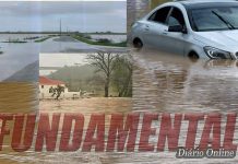 Estradas de Azambuja para Virtudes e para Valada submersas – Taludes do Rio de Ota cederam